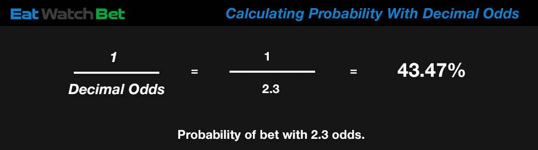 calculating probability with decimal odds