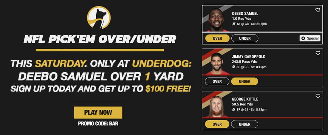 Underdog Fanatasy Offer for NFL Playoffs