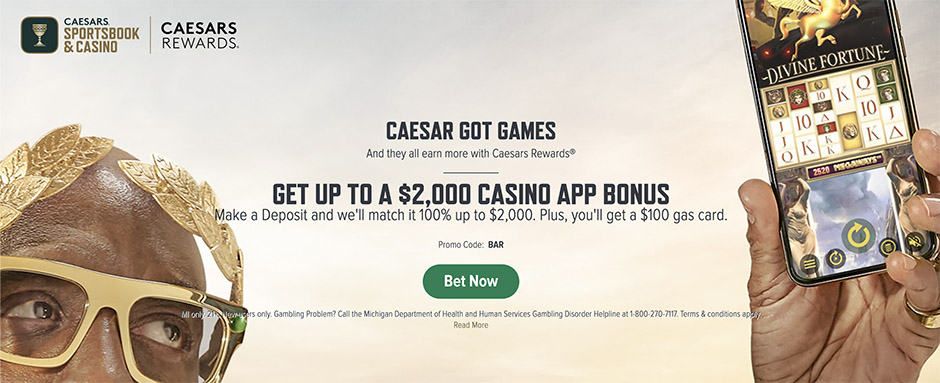 Caesars Michigan Casino Offer for 2022