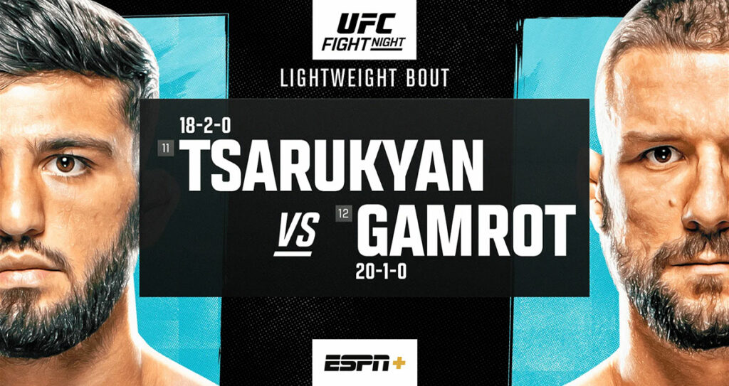 UFC Fight Night Best Bets Tsarukyan Gamrot