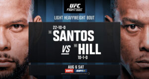 Odds and Best Bets for UFC Fight Night Santos vs Hill