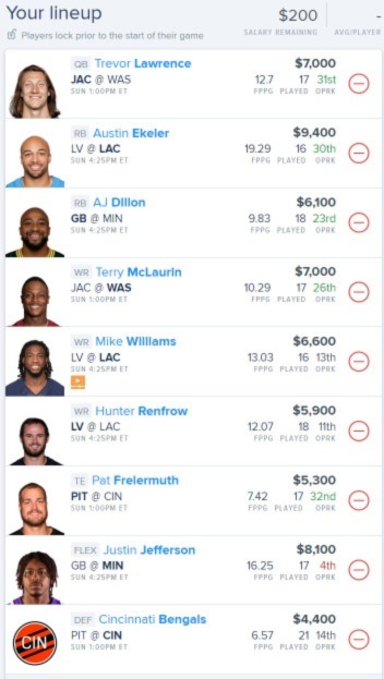 FanDuel Sunday Million Week 1