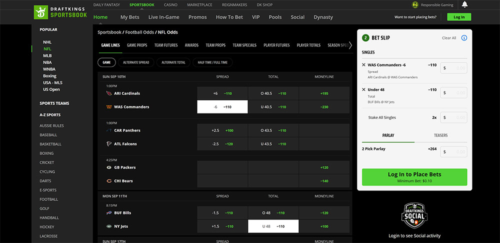 DraftKings Sportsbook Features and Review