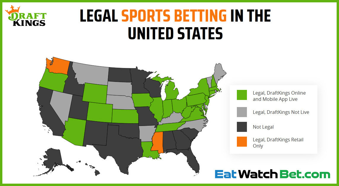 DraftKings Legal Sports Betting States