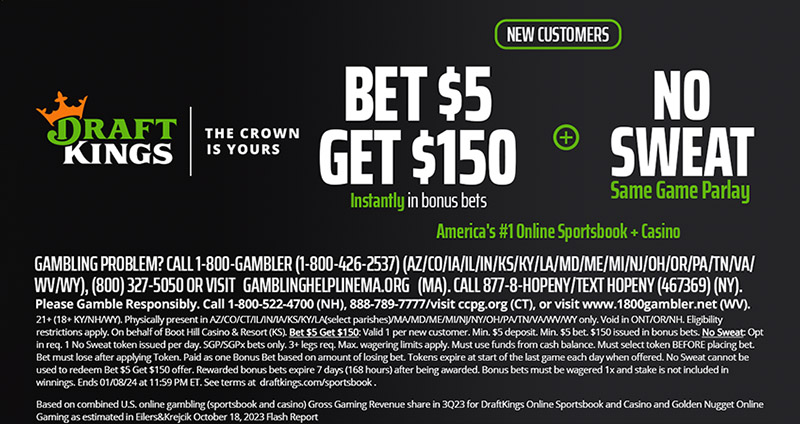 New DraftKings 150 Promotion