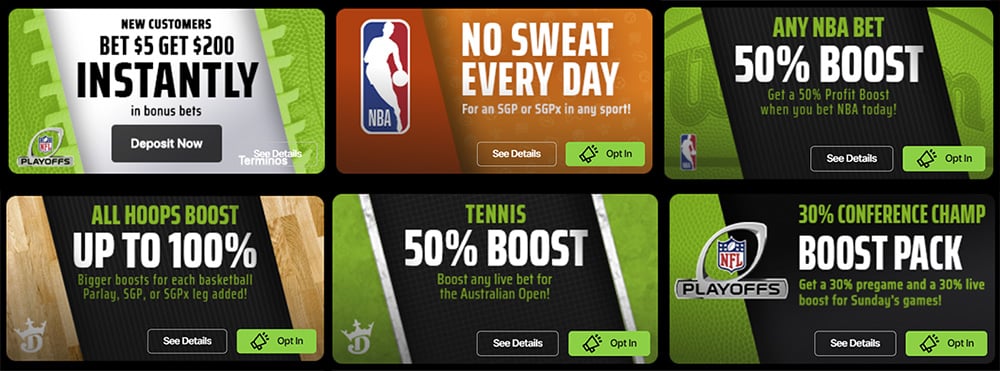 New Sportsbook Promotions and Boosts