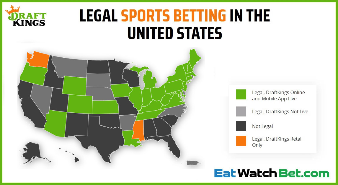 Where is DraftKings Sportsbook Legal in 2024