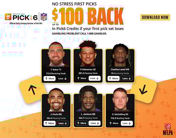DraftKings Pick6 DFS Game