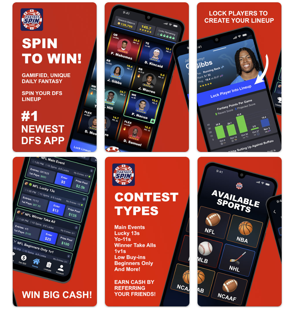 Fantasy Spin Mobile App