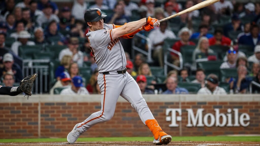 Casey Schmitt batting for the San Francisco Giants