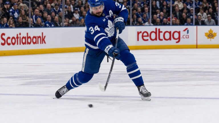 Auston Matthews in action for the Toronto Maple Leafs